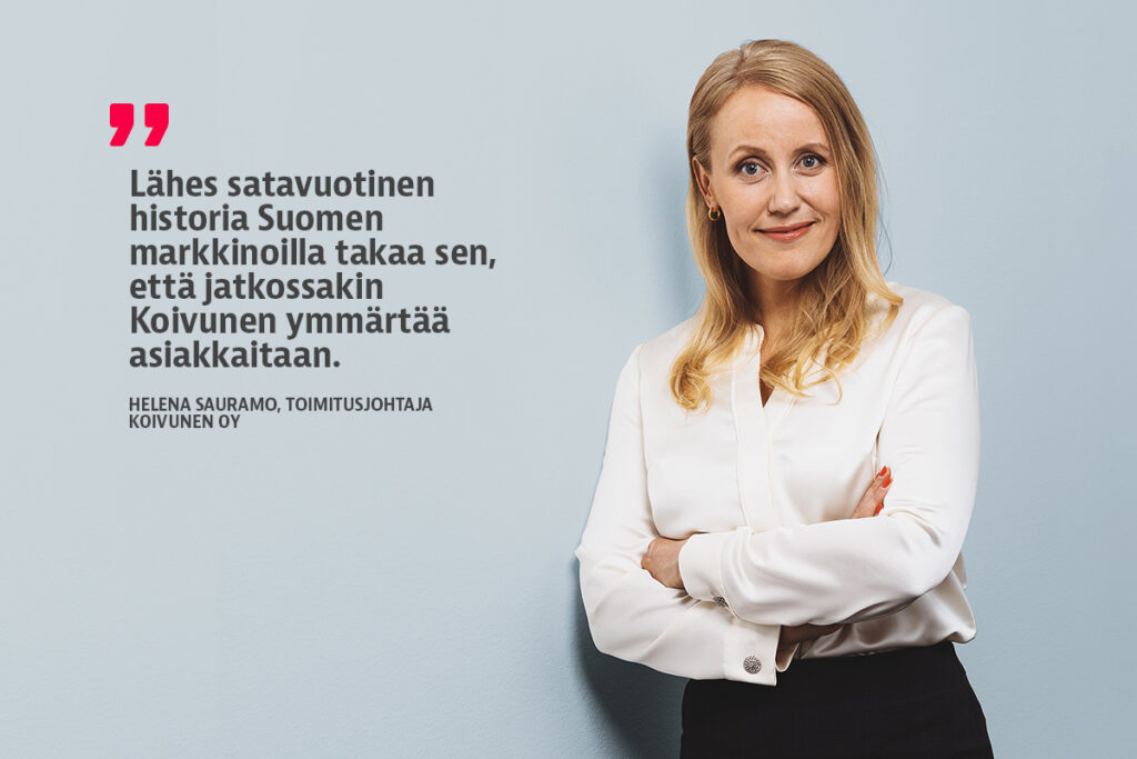 Helena Sauramo, toimitusjohtaja Koivunen Oy