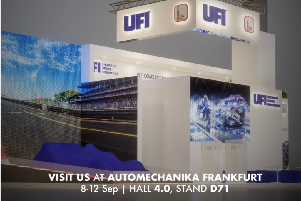 UFI Groupin ja SOFIMAn messuosasto Automechanika Frankfurt 2026 -tapahtumassa